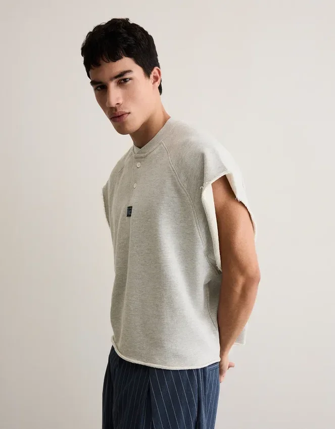 Camiseta de felpa con corte ajustado – Camisetas y Polos Camiseta de felpa con corte ajustado – Camisetas y Polos