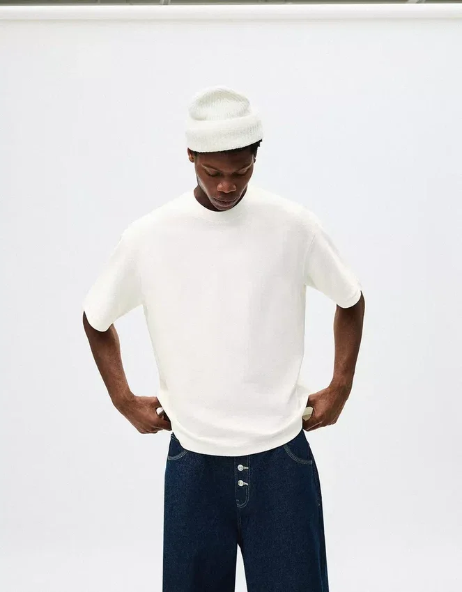 Camiseta de felpa de manga corta – Camisetas y Polos Camiseta de felpa de manga corta – Camisetas y Polos