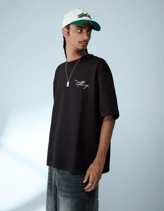 Camiseta de felpa de manga corta con estampado – Camisetas y Polos Camiseta de felpa de manga corta con estampado – Camisetas y Polos