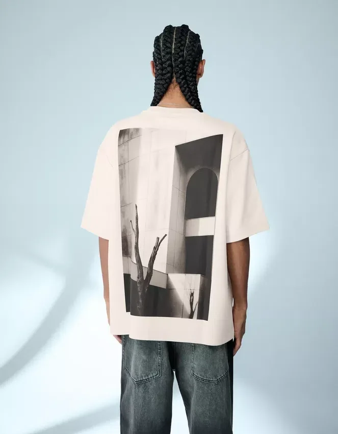 Camiseta de felpa de manga corta con estampado – Camisetas y Polos Camiseta de felpa de manga corta con estampado – Camisetas y Polos