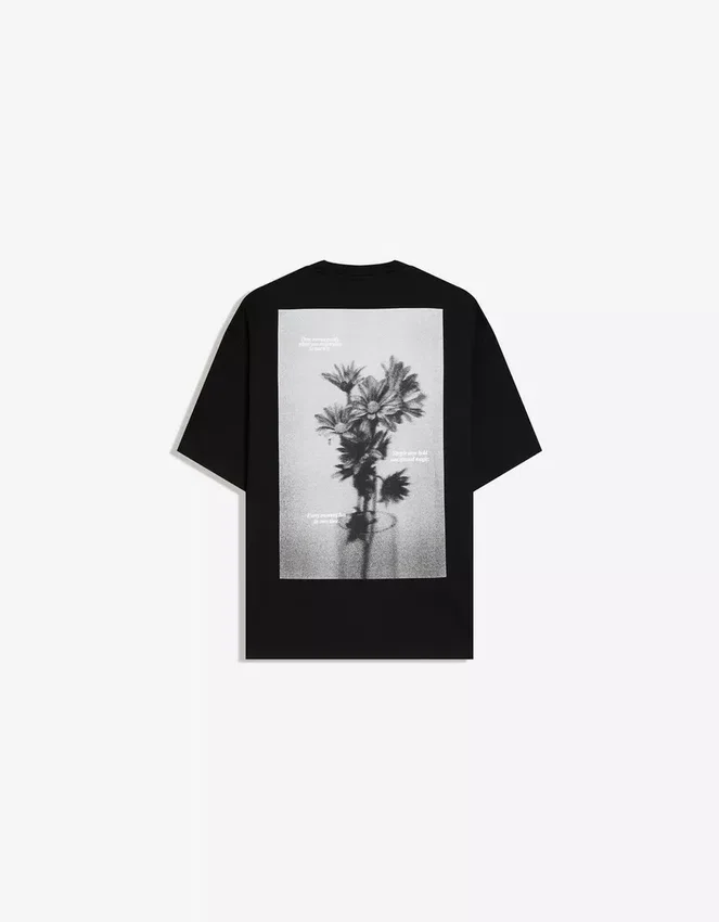 Camiseta de felpa de manga corta con estampado – Camisetas y Polos Camiseta de felpa de manga corta con estampado – Camisetas y Polos