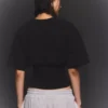 Camiseta de manga corta con cintura corsé Camiseta de manga corta con cintura corsé