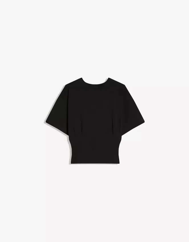 Camiseta de manga corta con cintura corsé Camiseta de manga corta con cintura corsé