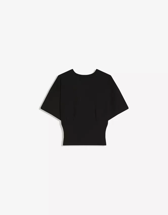 Camiseta de manga corta con cintura corsé Camiseta de manga corta con cintura corsé