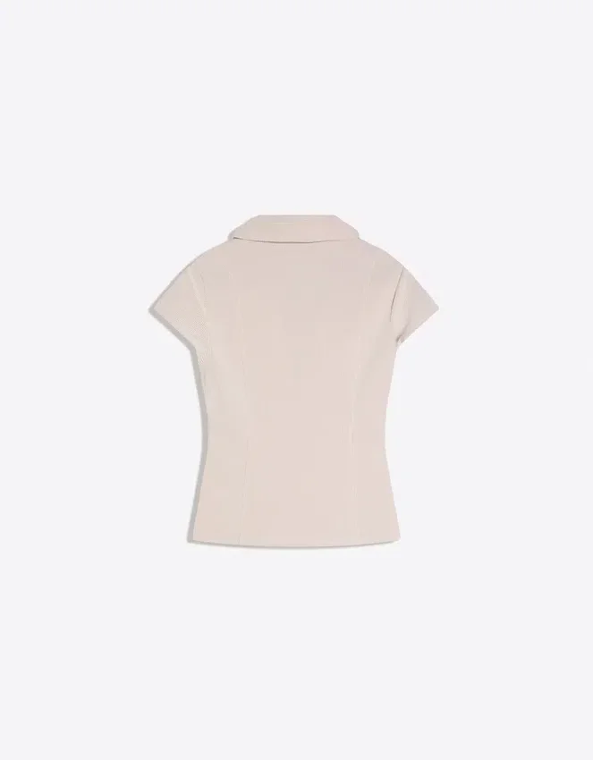 Camiseta de manga corta con cremallera – Mujer Camiseta de manga corta con cremallera – Mujer