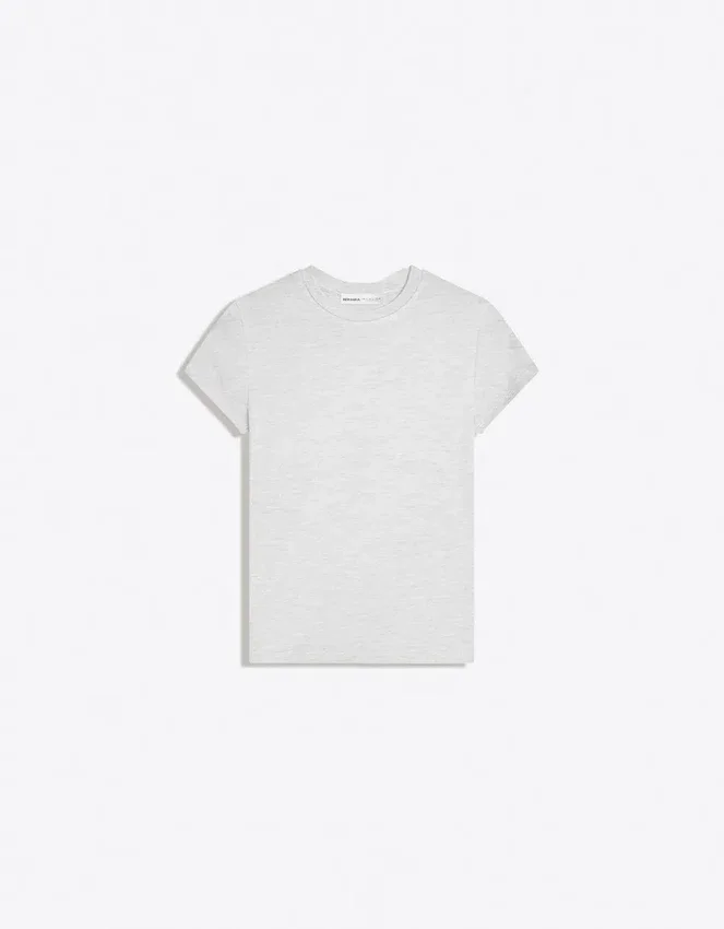 Camiseta de manga corta con cuello redondo – Camisetas – Mujer Camiseta de manga corta con cuello redondo – Camisetas – Mujer