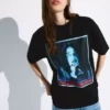 Camiseta de manga corta con estampado de Billie Eilish Camiseta de manga corta con estampado de Billie Eilish