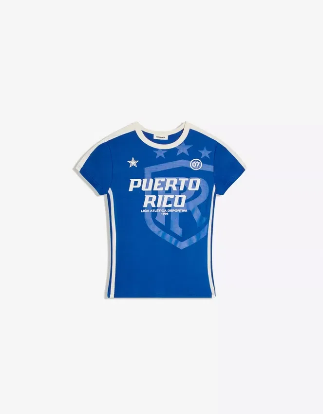 Camiseta de manga corta con estampado deportivo Camiseta de manga corta con estampado deportivo
