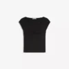 Camiseta de manga corta con fruncido