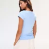 Camiseta de manga corta con fruncido – Mujer
