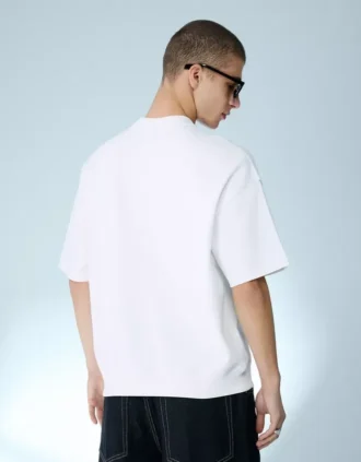 Camiseta de manga corta de felpa acanalada – Camisetas y Polos