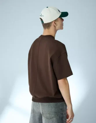 Camiseta de manga corta de felpa acanalada – Camisetas y Polos