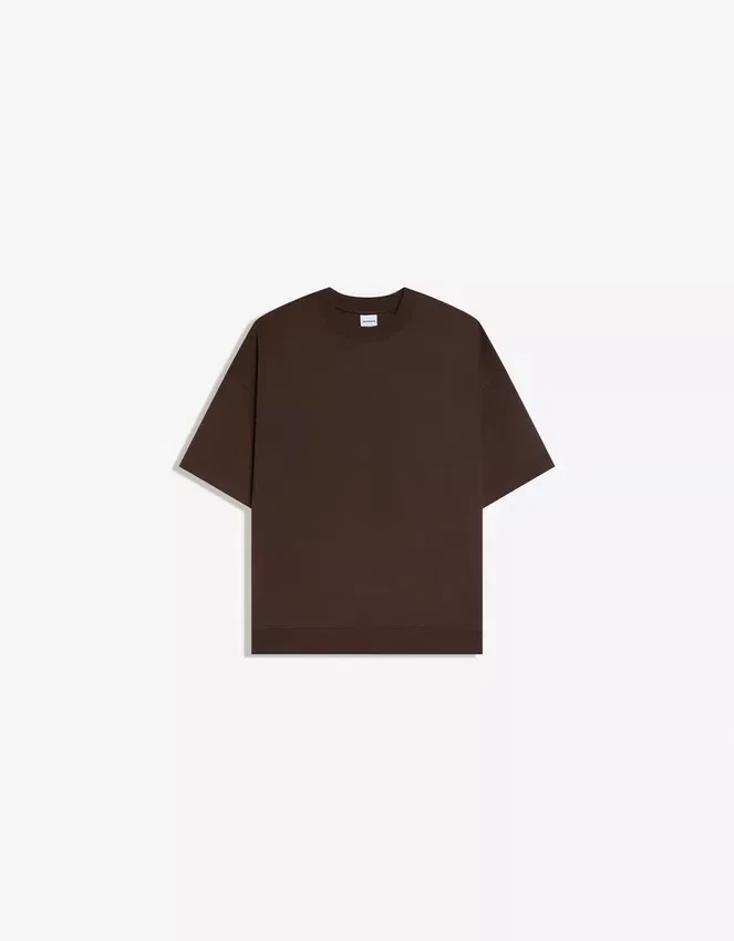 Camiseta de manga corta de felpa acanalada – Camisetas y Polos Camiseta de manga corta de felpa acanalada – Camisetas y Polos