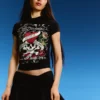 Camiseta de manga corta estampada Ed Hardy X Bershka en pantalones cortos Camiseta de manga corta estampada Ed Hardy X Bershka en pantalones cortos