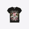 Camiseta de manga corta estampada Ed Hardy X Bershka en pantalones cortos Camiseta de manga corta estampada Ed Hardy X Bershka en pantalones cortos
