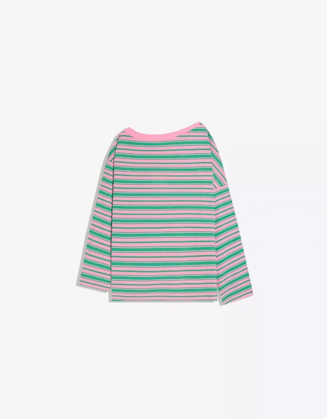 Camiseta de manga larga con cuello asimétrico estampado – #Bershkastyle – Mujer Camiseta de manga larga con cuello asimétrico estampado – #Bershkastyle – Mujer