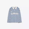 Camiseta de manga larga con cuello polo estampada – #Bershkastyle – Mujer