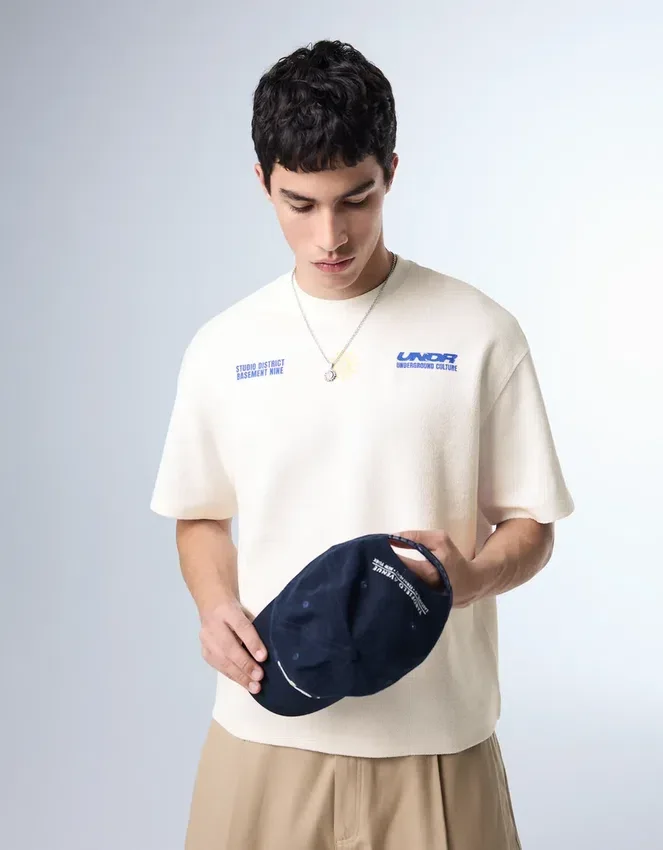 Camiseta estampada de felpa – Camisetas y Polos Camiseta estampada de felpa – Camisetas y Polos