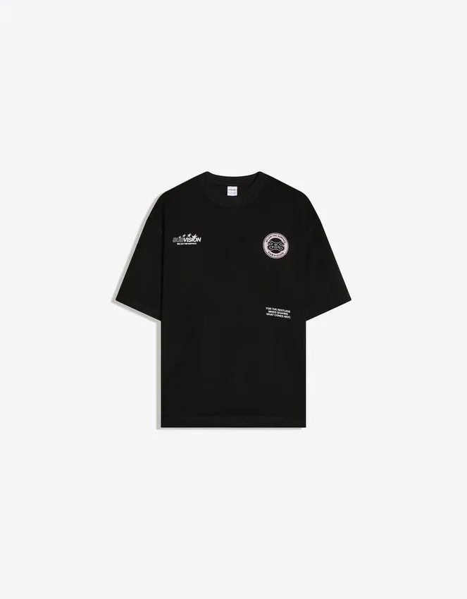 Camiseta estampada de felpa – Camisetas y Polos Camiseta estampada de felpa – Camisetas y Polos