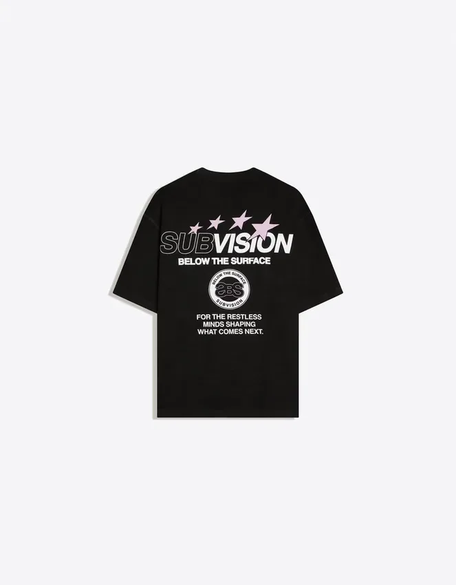 Camiseta estampada de felpa – Camisetas y Polos Camiseta estampada de felpa – Camisetas y Polos