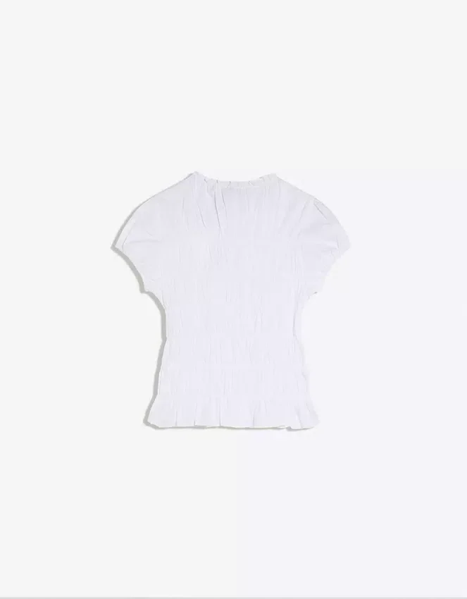 Camiseta fruncida con lazos laterales Camiseta fruncida con lazos laterales