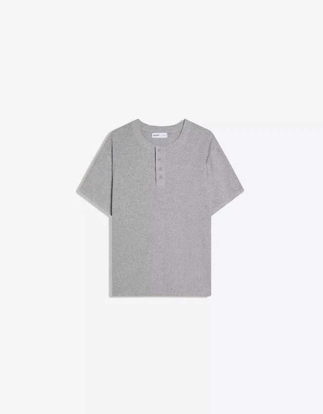 Camiseta Henley de manga corta Camiseta Henley de manga corta