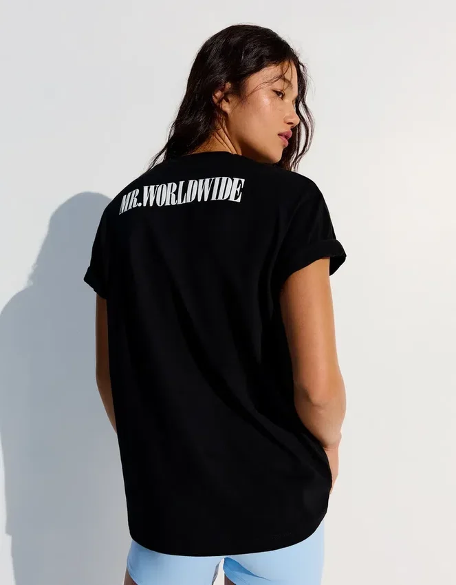 Camiseta oversize con estampado Pitbull Camiseta oversize con estampado Pitbull