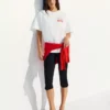 Camiseta oversize de manga corta estampada – Mujer