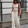 Camiseta sin mangas con cuello en V Camiseta sin mangas con cuello en V