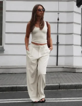 Pantalones holgados de doble tejido – #Bershkastyle – Mujer