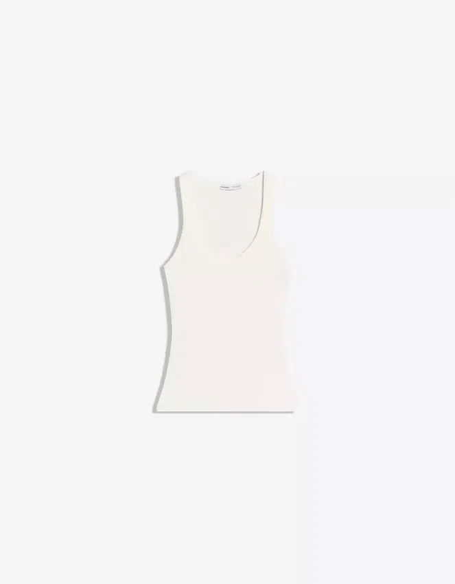 Camiseta sin mangas con cuello en V Camiseta sin mangas con cuello en V