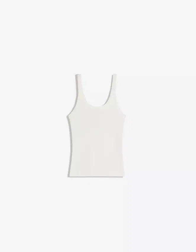 Camiseta sin mangas de punto elástico Camiseta sin mangas de punto elástico