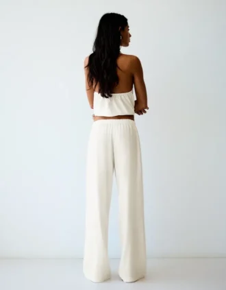 Pantalones con cintura elástica – Pantalones – Mujer