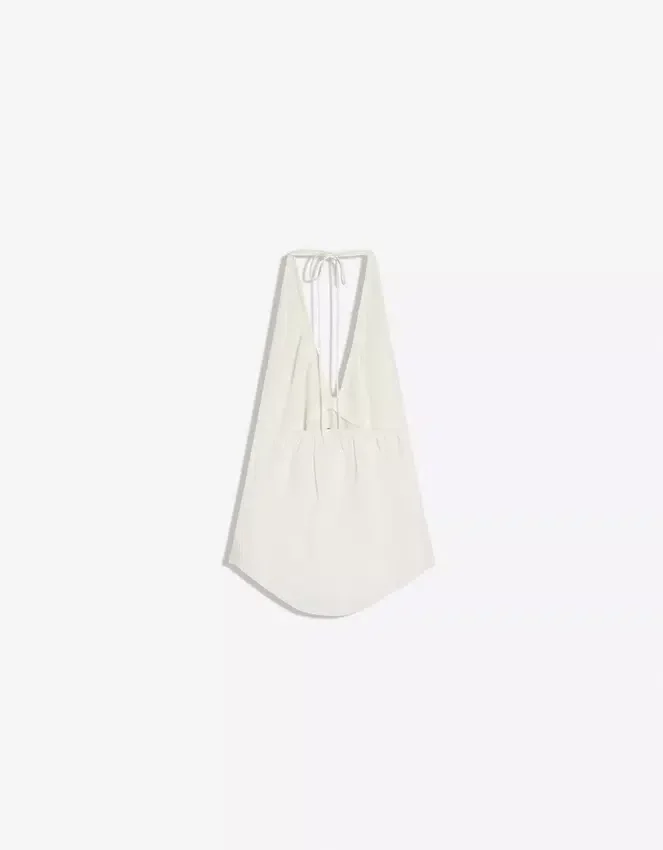 Chaleco con cuello halter de mezcla de lino – Mujer Chaleco con cuello halter de mezcla de lino – Mujer
