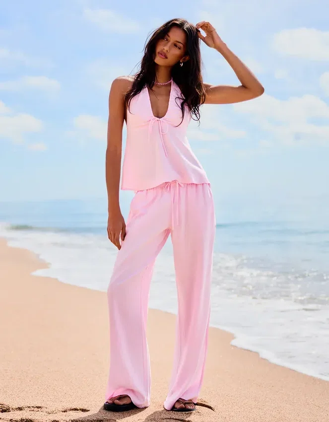 Pantalones con cintura elástica – Mujer Pantalones con cintura elástica – Mujer