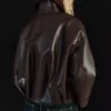 Chaqueta bomber de Faux Leather con cinturón – Chaquetas y gabardinas