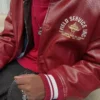 Chaqueta bomber de Faux Leather estampada Chaqueta bomber de Faux Leather estampada