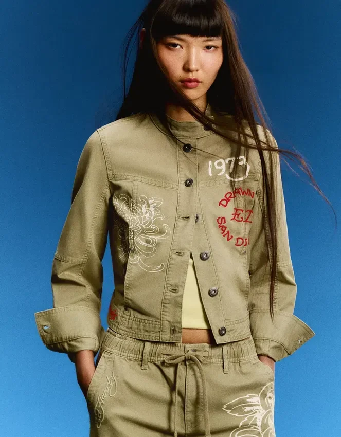 Chaqueta bordada Ed Hardy X Bershka Chaqueta bordada Ed Hardy X Bershka