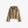 Chaqueta con capucha de pelo sintético Chaqueta con capucha de pelo sintético