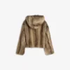 Chaqueta con capucha de pelo sintético Chaqueta con capucha de pelo sintético
