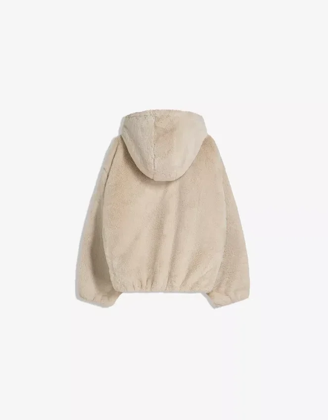 Chaqueta con capucha de pelo sintético – Chaquetas y gabardinas Chaqueta con capucha de pelo sintético – Chaquetas y gabardinas
