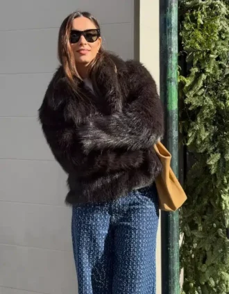 Chaqueta con solapas de pelo sintético – #Bershkastyle – Mujer Chaqueta con solapas de pelo sintético – #Bershkastyle – Mujer
