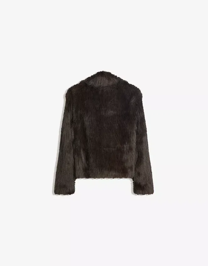 Chaqueta con solapas de pelo sintético – Chaquetas y gabardinas Chaqueta con solapas de pelo sintético – Chaquetas y gabardinas