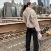 Chaqueta con solapas de pelo sintético – Mujer Chaqueta con solapas de pelo sintético – Mujer