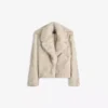 Chaqueta con solapas de pelo sintético – Mujer Chaqueta con solapas de pelo sintético – Mujer