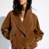Chaqueta de ante de doble botonadura – Chaquetas y gabardinas Chaqueta de ante de doble botonadura – Chaquetas y gabardinas