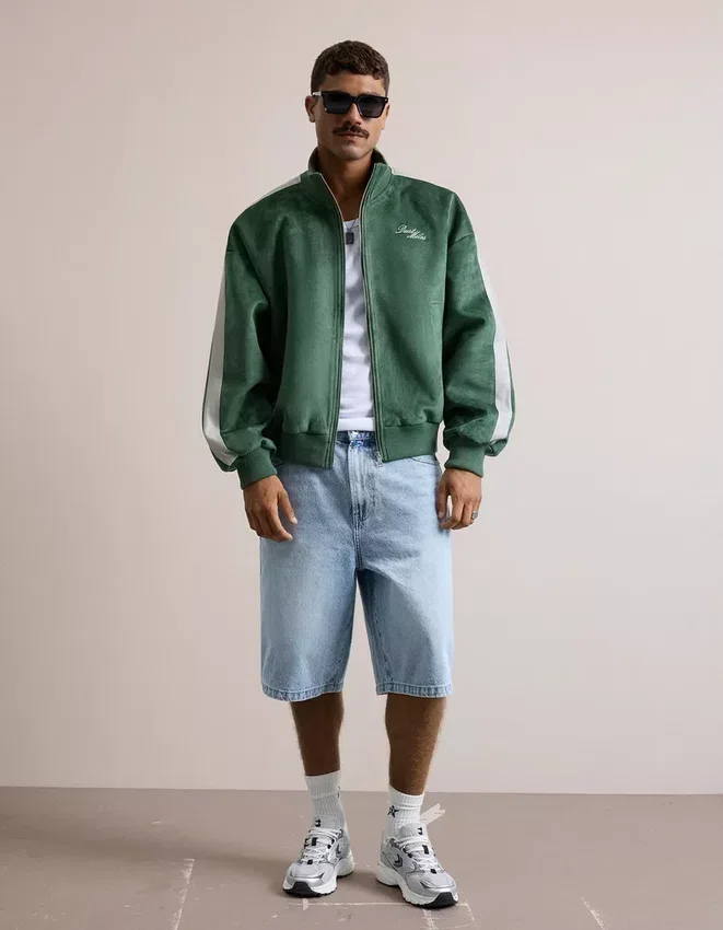 Chaqueta de corte recto de ante sintético – Chaquetas – Hombre Chaqueta de corte recto de ante sintético – Chaquetas – Hombre