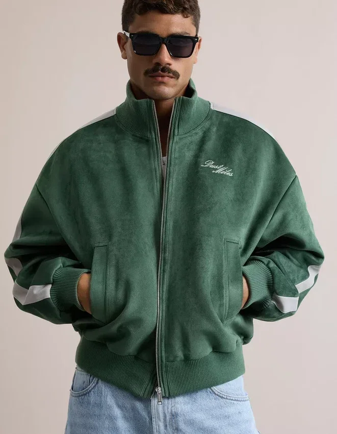 Chaqueta de corte recto de ante sintético – Chaquetas – Hombre Chaqueta de corte recto de ante sintético – Chaquetas – Hombre