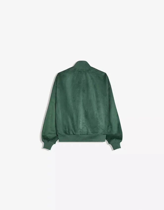 Chaqueta de corte recto de ante sintético Fit Chaqueta de corte recto de ante sintético Fit