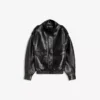 Chaqueta de cuello alto Faux Leather
